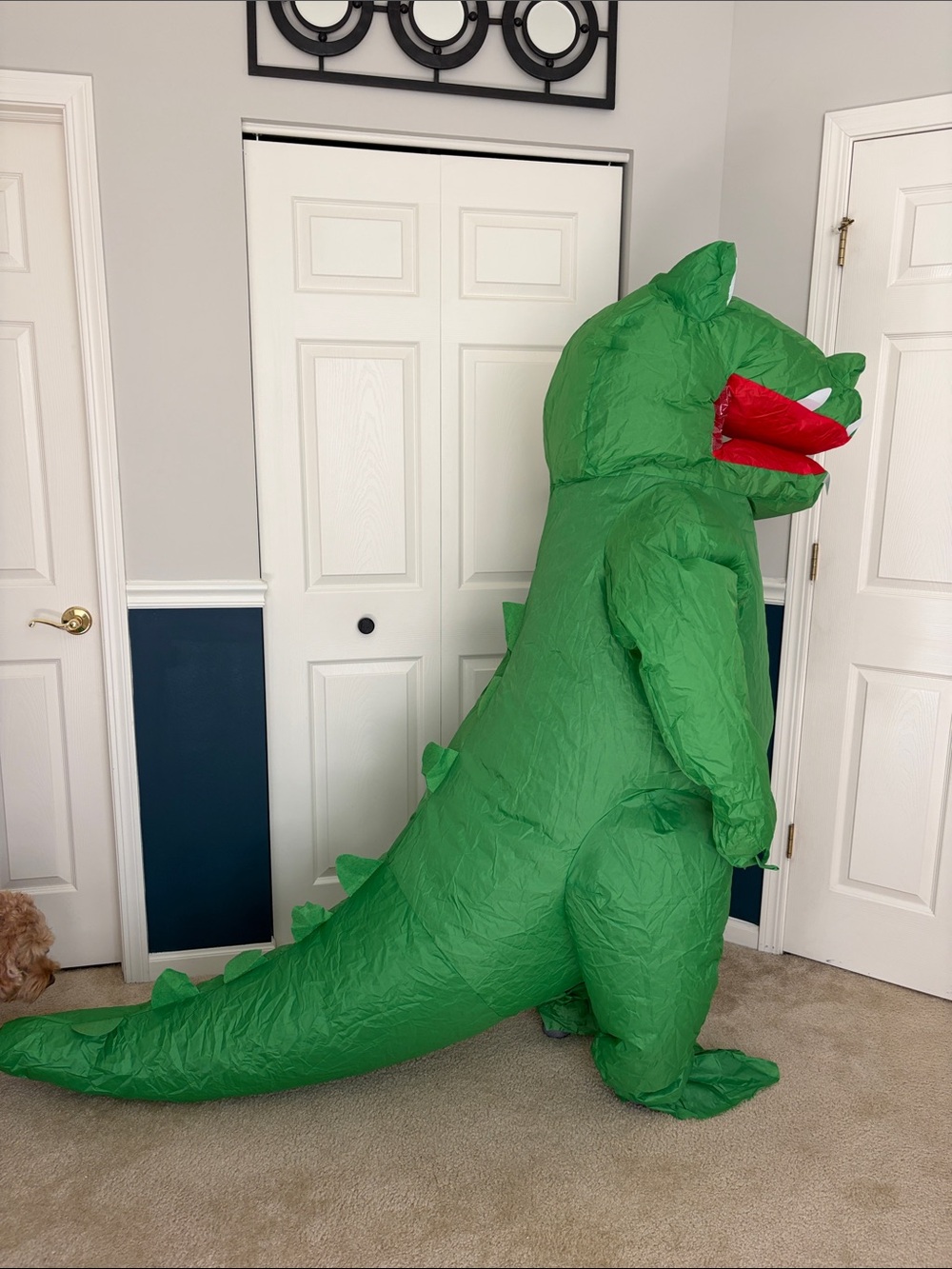 Green Inflatable Dinosaur Costume for Women